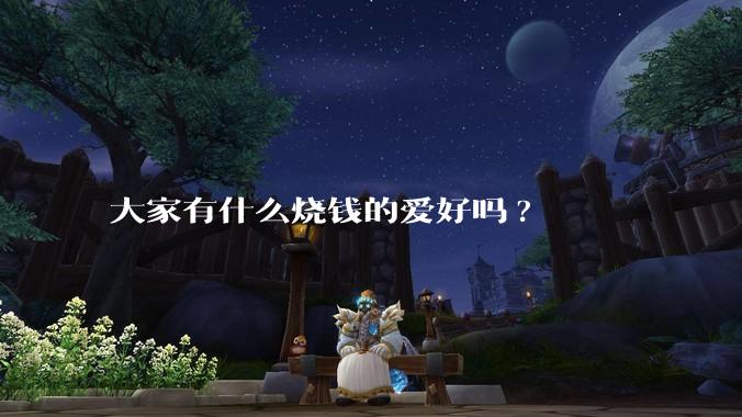 大家有什么烧钱的爱好吗?